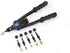 Astro Pneumatic Tool 1442 13" Hand Rivet Nut Setter Kit - Metric & SAE W/ 60pc Rivnuts
