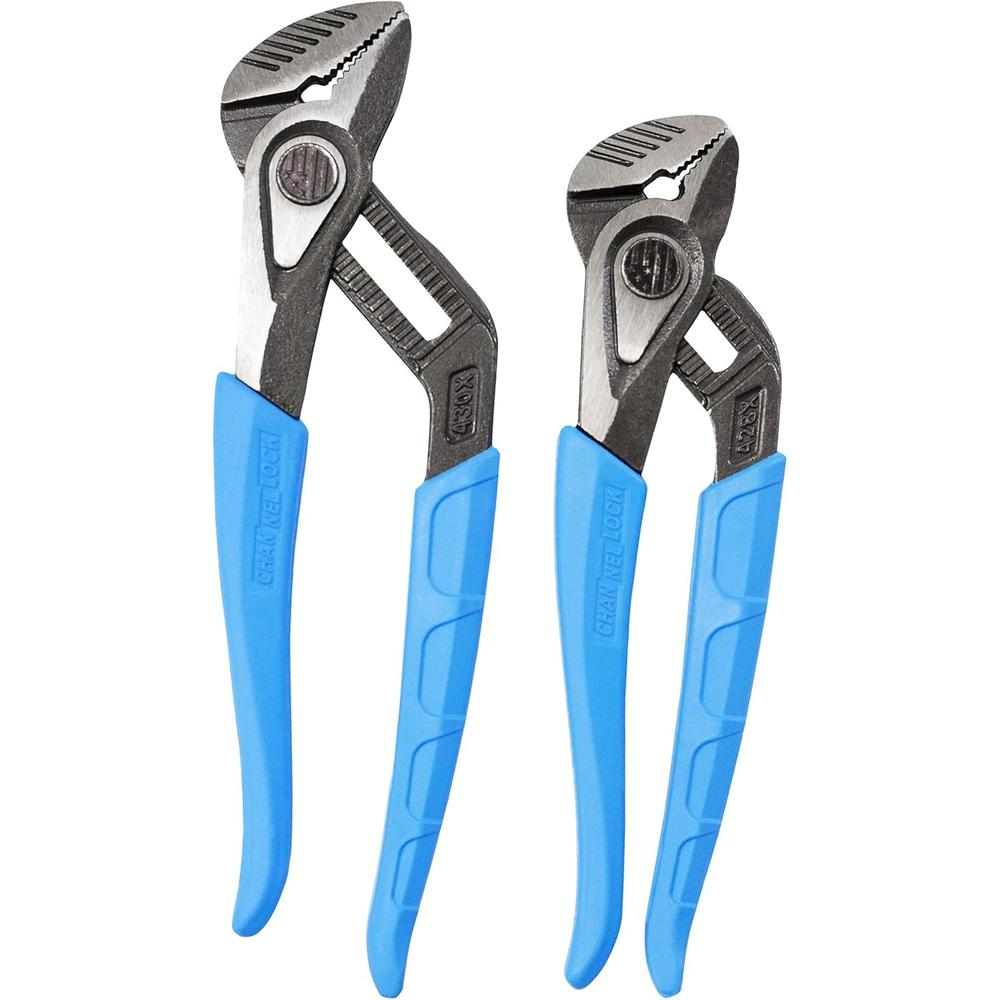 Channellock GS-1X JEU DE 2 PINCES SPEEDGRIP À MÂCHOIRE DROITE ET RAINURE, 8" &amp; 10"