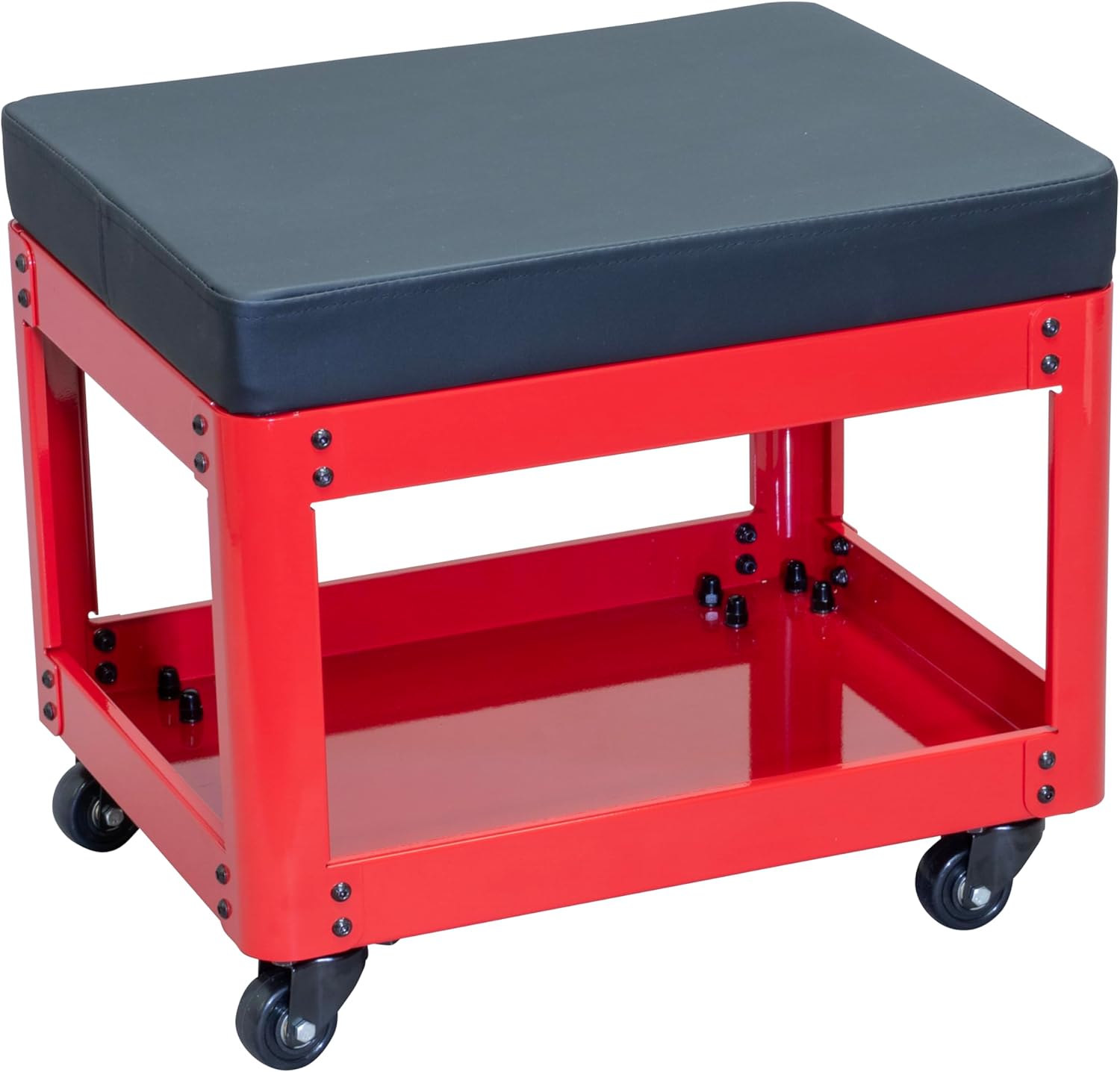 Lisle 92202 300 Lb Cap. Heavy Duty Steel Creeper Seat, 2" Seat Pad, Tool Tray, 19" L X 14.5" W X 16-1/4" H