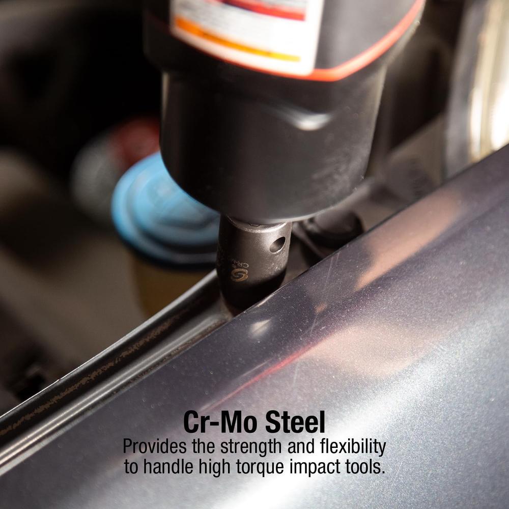 Sunex 2669, 1/2 Inch Drive Master Impact Socket Set, 39-Piece, 9mm-30mm, Standard/Deep, Cr-Mo Steel, Radius Corner Design, Dual Size Markings, Heavy Duty Storage Case