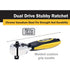 Titan Tools 11050 1/4 In. And 3/8 In. Drive Dual Head Stubby Ratchet