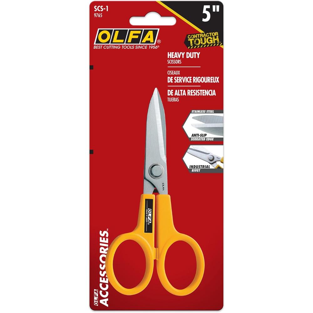 Ciseaux en acier inoxydable à bord dentelé Olfa SCS-1 5"