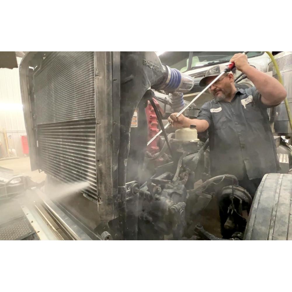 Lisle 88800 Radiator Genie Pro – Interchangeable 17" & 43" Heavy Duty Cleaning Wands For Use With Water Or Air