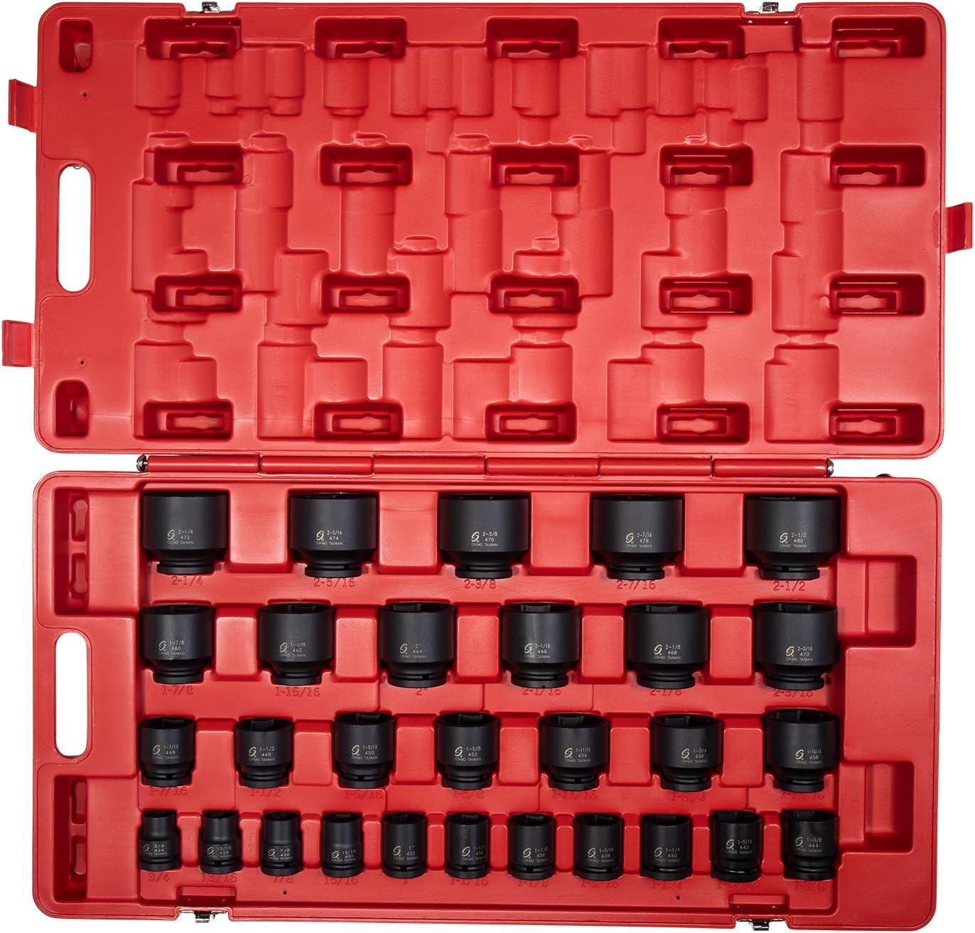 Sunex Tools 4696 29pc 3/4" Drive 6 Point SAE Standard Impact Socket Set