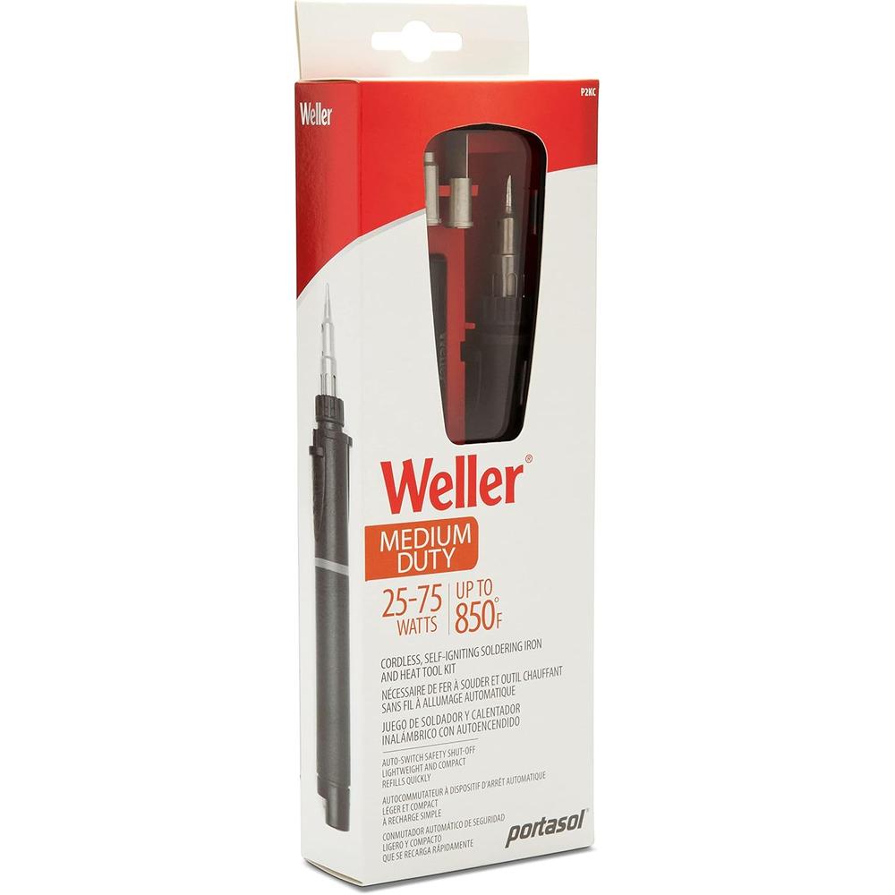 Weller - Kit professionnel de fer à souder au butane sans fil à allumage automatique (WEL-P2KC)