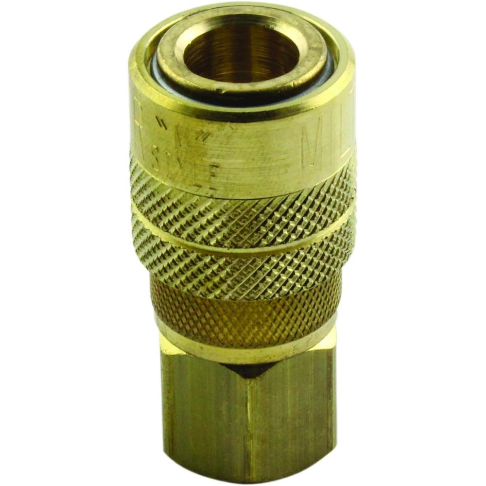 Milton Industries 715 1/4" FNPT M-Style Brass Coupler