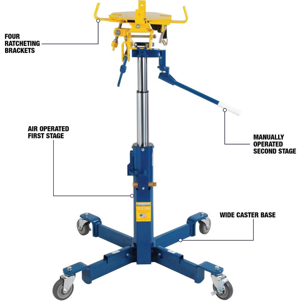 Hein-Werner HW93720 1/2 TON AIR/MANUAL TELE TRANS JACK, 2 STAGES