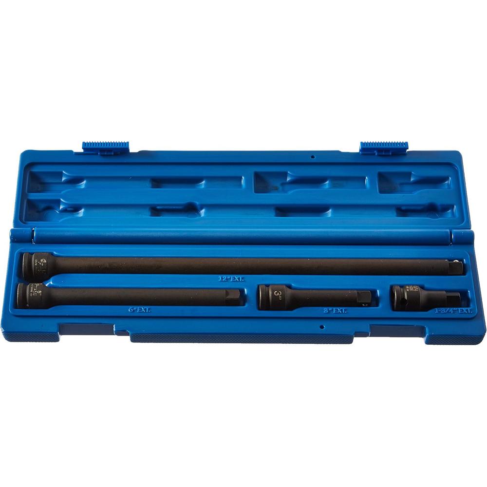 Gris Pneumatic GRE1104E Ensemble d'extension d'impact 4 pièces à entraînement 3/8"