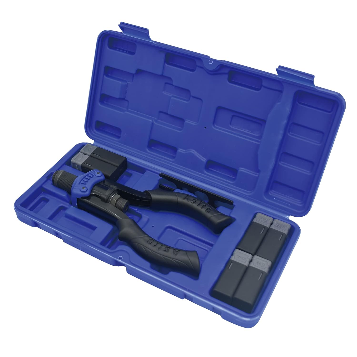 Astro Pneumatic 1455 HAND RIVET STUD SETTER KIT - METRIC & SAE W/ RIVET STUDS – 10-24, 1/4", 5/16", M5, M6 & M8