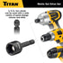 Titan Tools 16297 9pc Magnetic Metric Impact Nut Driver Kit, 5mm-12mm