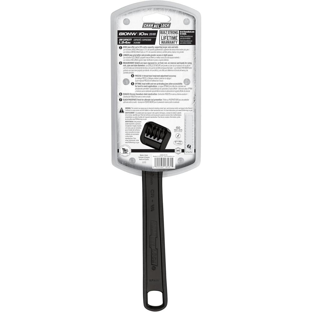 Channellock 810NW 10" Adj Wrench