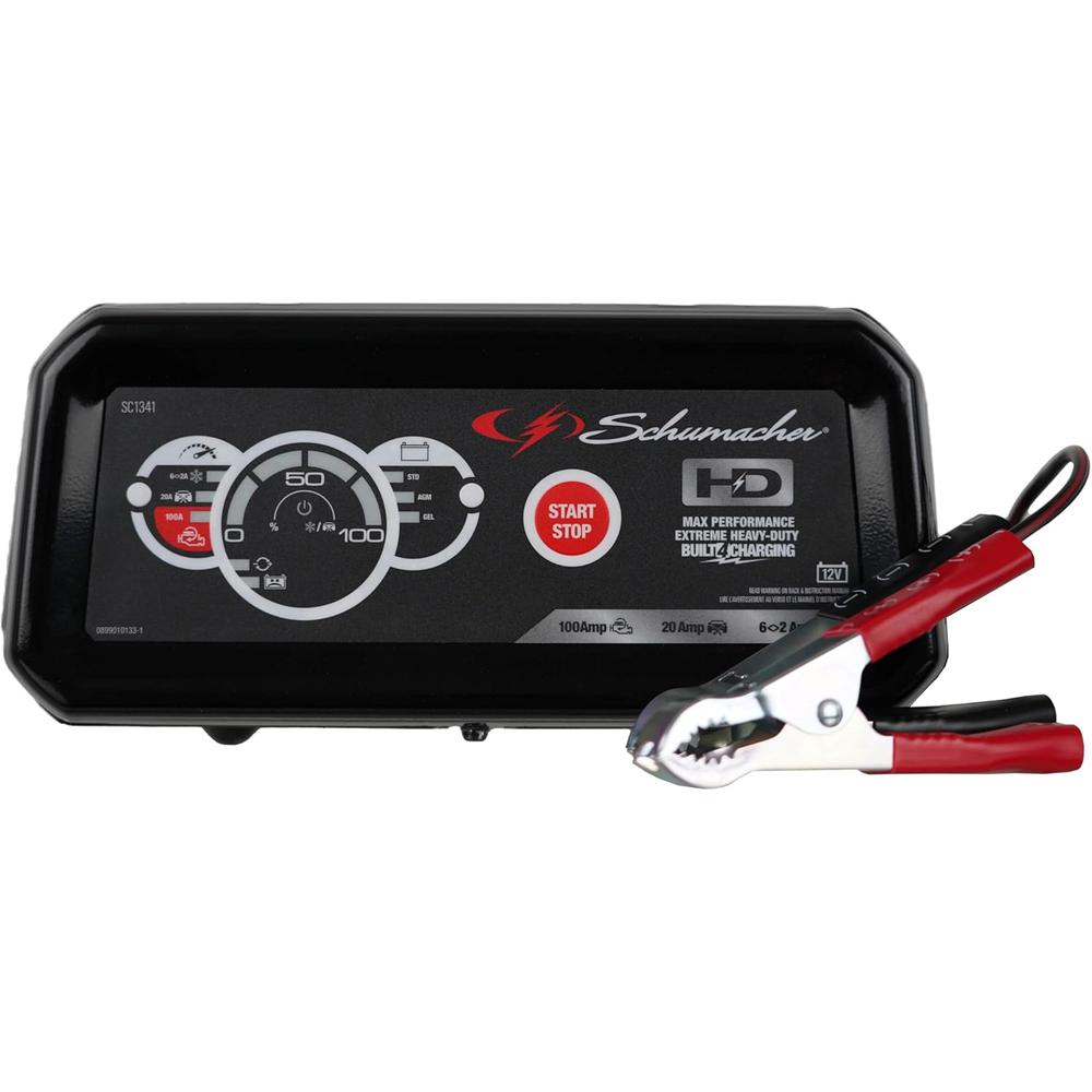 Schumacher Electric SC1341 Chargeur de batterie 100/15/2 A avec démarrage du moteur/utilisation robuste