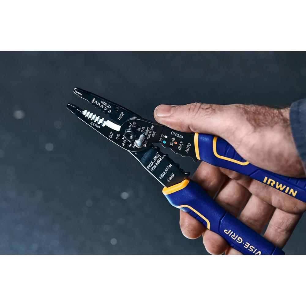 IRWIN VISE-GRIP Wire Stripping Tool / Wire Cutter, 8-Inch (2078309)