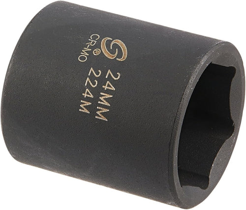 Sunex Tools 224M 1/2 in. Drive 24-mm Impact Socket
