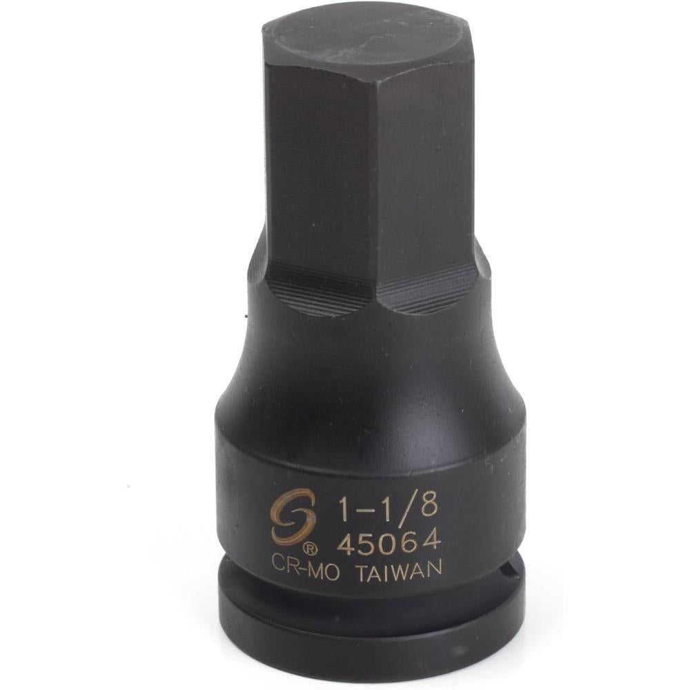 Sunex 45064 3/4-Inch Drive 1-1/8-Inch Hex Driver Impact Socket