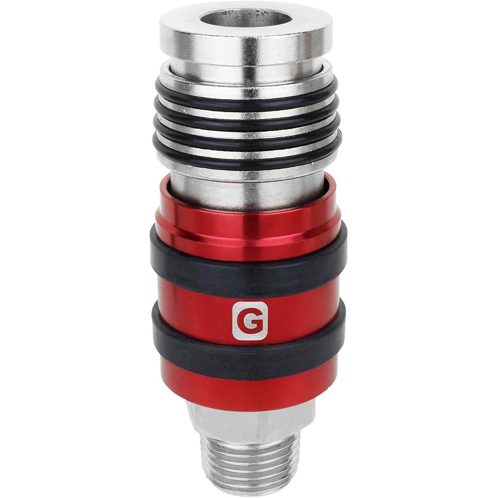 Milton Industries S-1774 COUPLEUR INDUSTRIEL D'ÉCHAPPEMENT DE SÉCURITÉ UNIVERSEL G-STYLE, DÉBIT DE CORPS 1/2" MNPT X 1/2" (ACCEPTE G-STYLE .125 &amp; .375)
