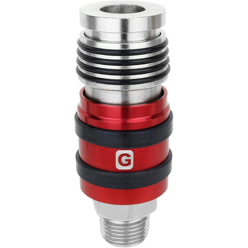 Milton Industries S-1774 G-STYLE UNIVERSAL SAFETY EXHAUST INDUSTRIAL COUPLER, 1/2" MNPT X 1/2" BODY FLOW (ACCEPTS G-STYLE .125 & .375)