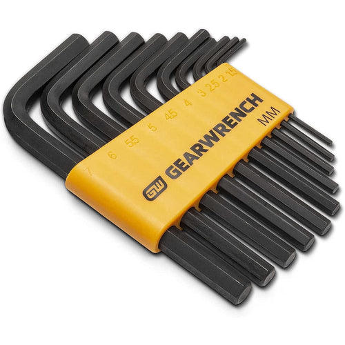 GearWrench 83501 Jeu de 10 clés hexagonales métriques à bras court