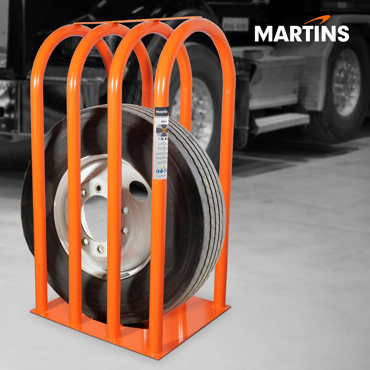 Martins Industries MIC-4 CAGE DE GONFLAGE DE PNEUS À 4 BARRES, 47" OD X 19" L