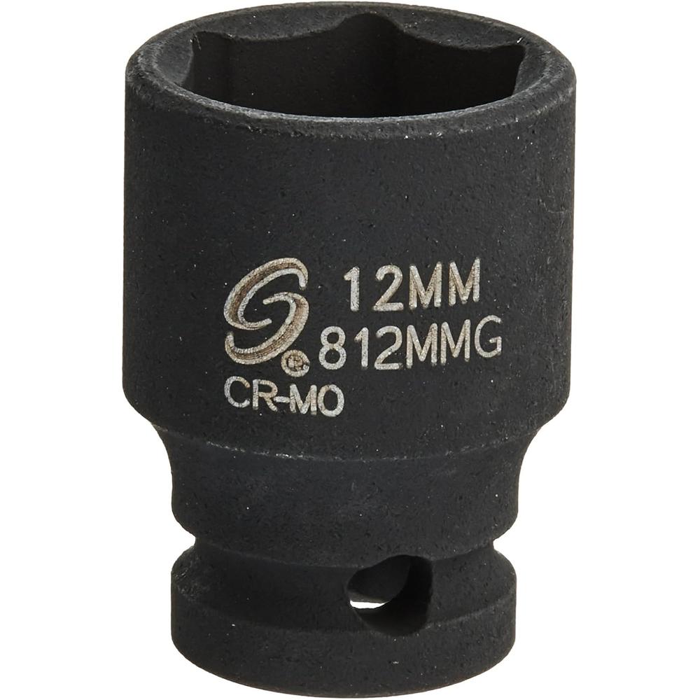 Sunex Tools 812MMG 1/4" Dr. 12mm Magnetic Impact Socket