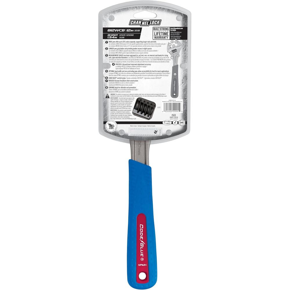 Channellock 812WCB 12" Adj Wrench