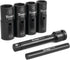 Titan Tools 21126 6pc 1/2-Inch Drive Half-Size Flip Socket Set - all 6 pieces displayed