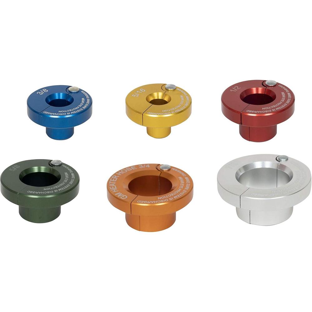 Lisle 35800 Outils Bleu. Jaune. rouge. Vert. Orange. Ensemble de déconnexion en aluminium argenté