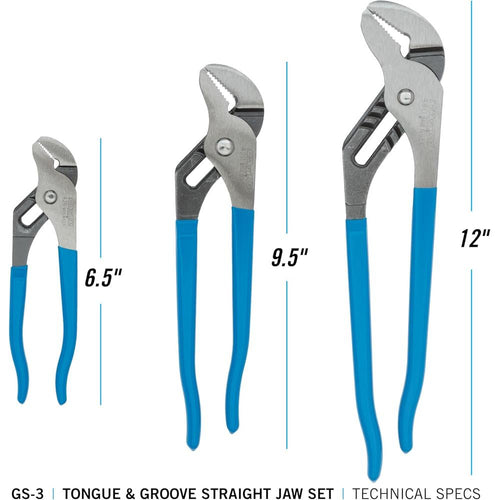 Channellock GS-3 3pc Tongue & Groove Set