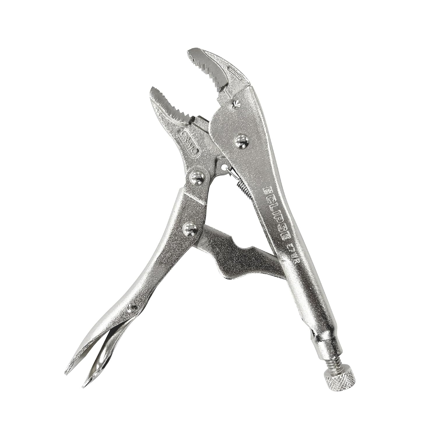 Eclipse E7WR Curved Jaw Locking Pliers with Wire Cutters, Chrome Molybdenum Steel, 7" Size, 1-1/2" Jaw Capacity