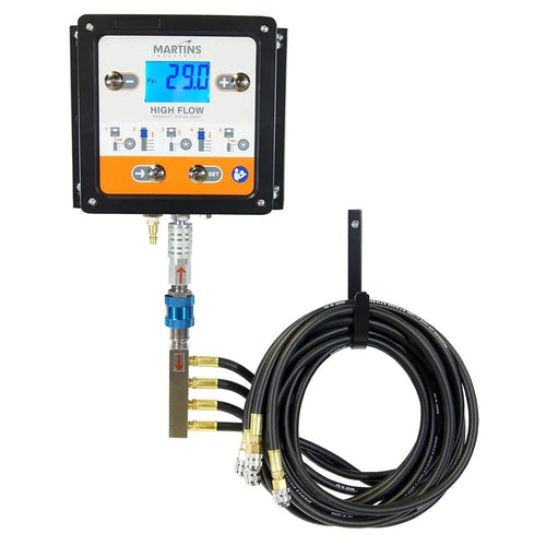 Martins Industries MW-60-4WAY FLATEMATIC 4 WAY AUTOMATIC DIGITAL TIRE INFLATOR, 4 OUTLETS, 8-FT. AIR HOSES, MAX. 145 PSI