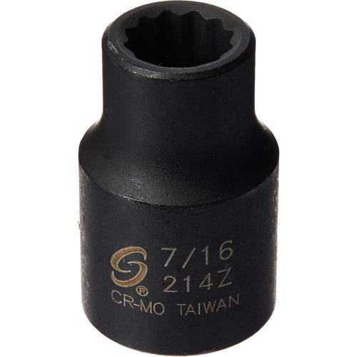 Sunex Tools 214z 1/2" Drive 7/16" 12-Point Impact Socket