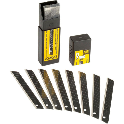 Olfa 9149 ABB-50B Lame cassable noire UltraSharp 9 mm. Paquet de 50