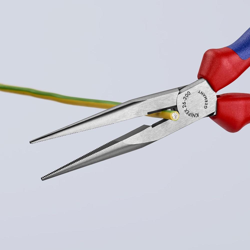 Knipex 26 12 200 Snipe Nose Side Cutting Pliers-Comfort Grip