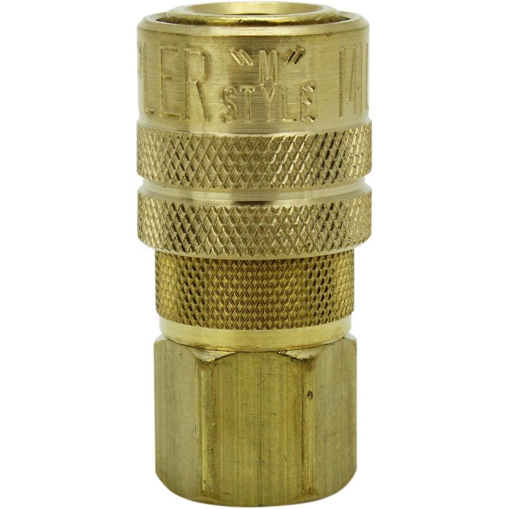 Milton Industries 715 1/4" FNPT M-Style Brass Coupler