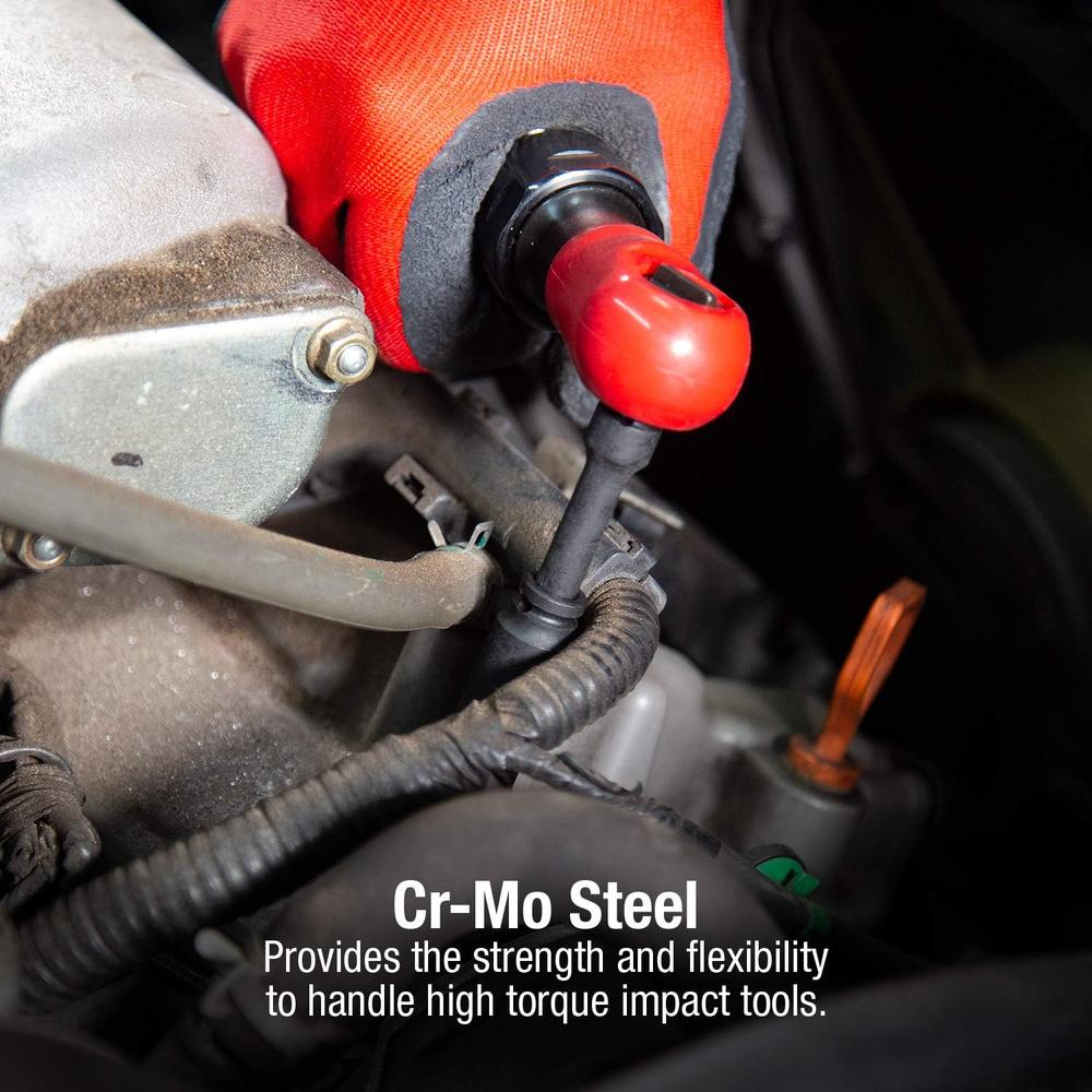 Sunex Tools 1848 1/4 in. Drive Master Impact Socket Set, 48 pieces, SAE/Metric, 3/16 in. - 9/16 in., 4mm - 15mm, Standard/Deep, Cr-Mo Alloy Steel, Radius Corner Design, Heavy Duty Storage Case