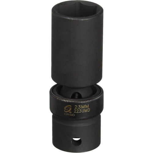 Sunex Tools International 223UMD 1/2" Drive Deep 6 Point Universal Impact Socket 23mm