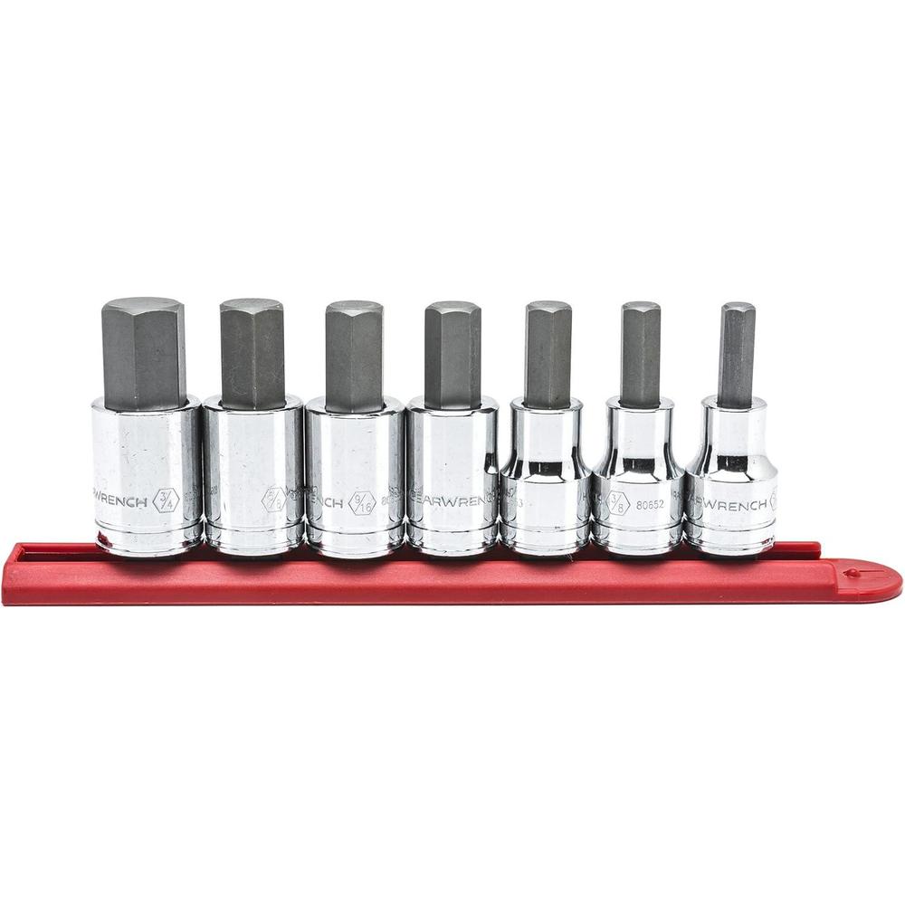 GEARWRENCH 7 Pc. 1/2" Drive Hex Bit SAE Socket Set - 80721