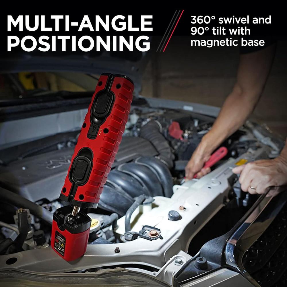 Schumacher SL137RU 360 Degree Plus Cordless Work Light, Red