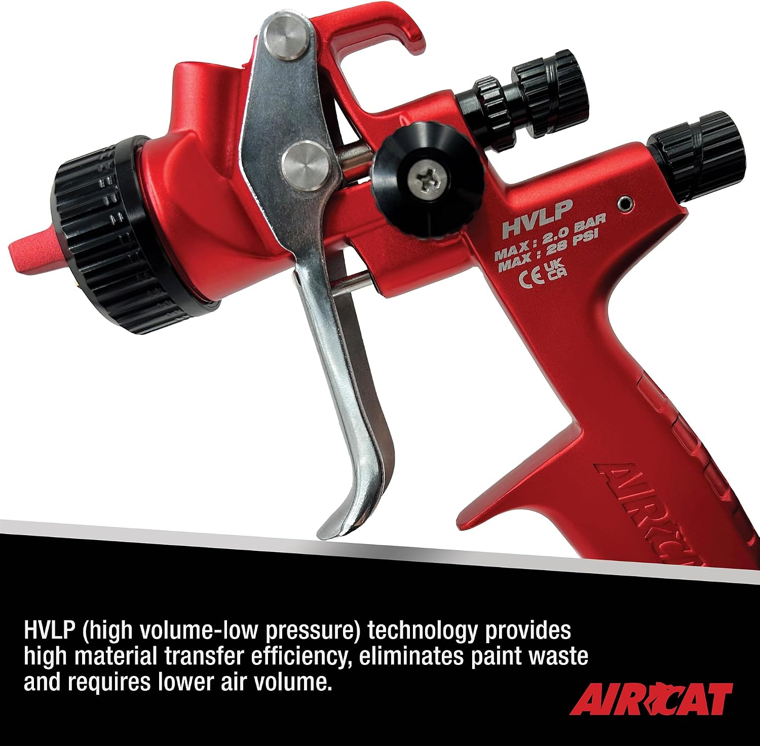 Aircat 6905 HVLP Spray Gun close-up showcasing HVLP high volume low pressure technology for efficient material transfer