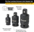 Titan Tools 16051 16151 Pin-Free Locking Impact U-Joint Set-3 Piece