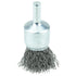 Weiler 10008 Taille du fil 0,020". Diamètre 3/4". Poils en acier. Fin solide. Brosse à fils sertis montée sur tige
