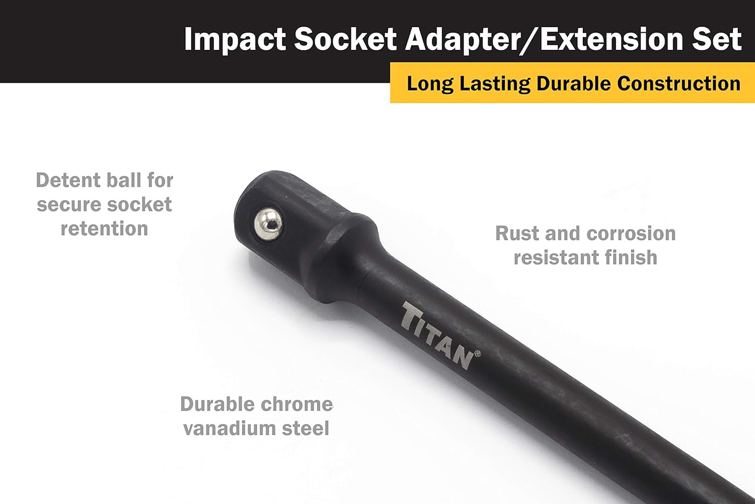 Titan Tools 12087 6 pieces Impact Socket Adapter Set