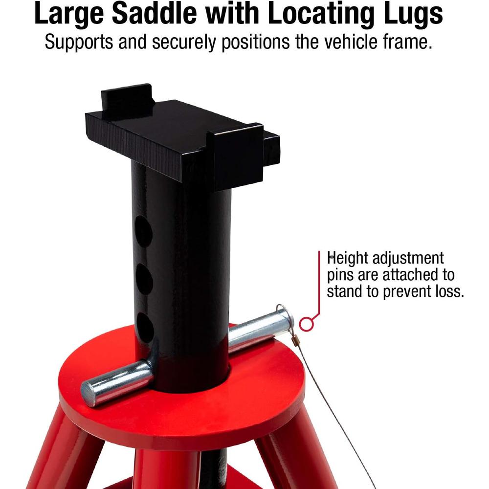 Sunex Tools 1310 10 Ton Med. Height Pin Type Jack Stands (Pair) ships 2 boxes