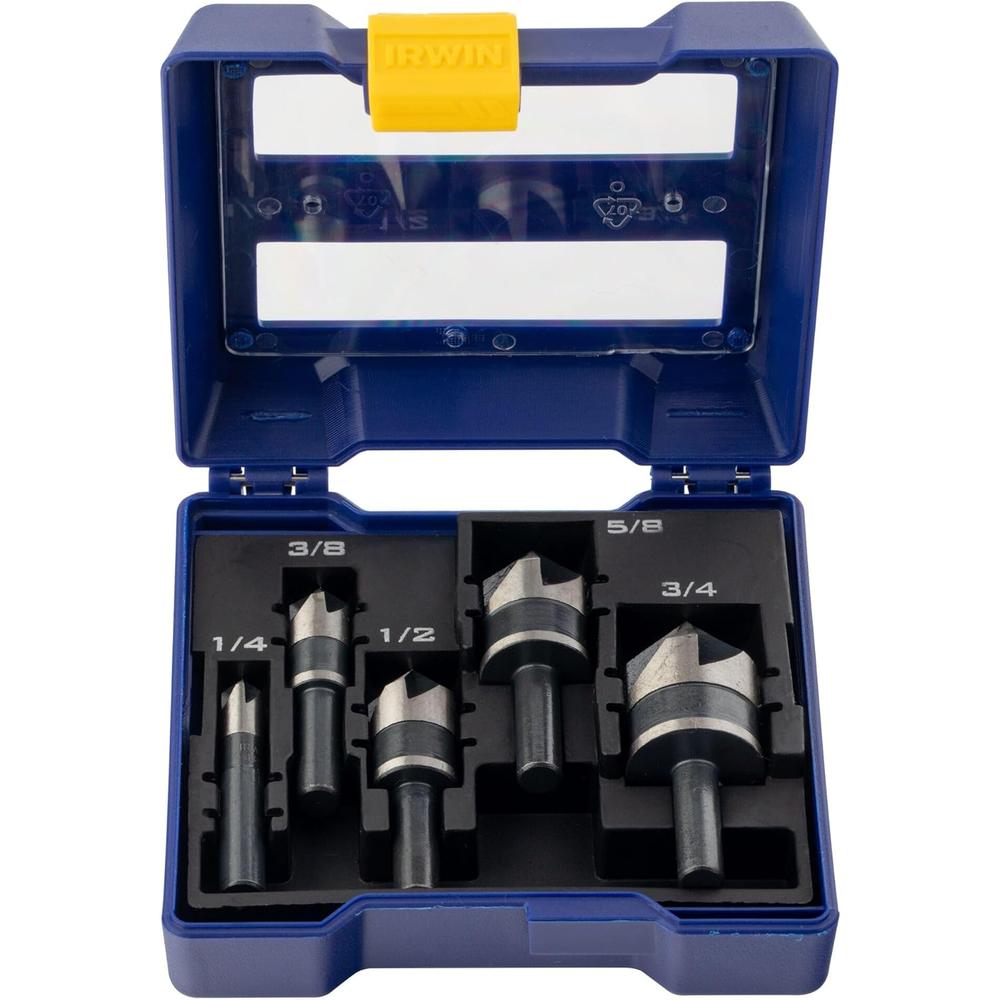 Irwin Tools 1877793 DRL BIT CNTRSINK 82' BLK OX 5PC SET DWR