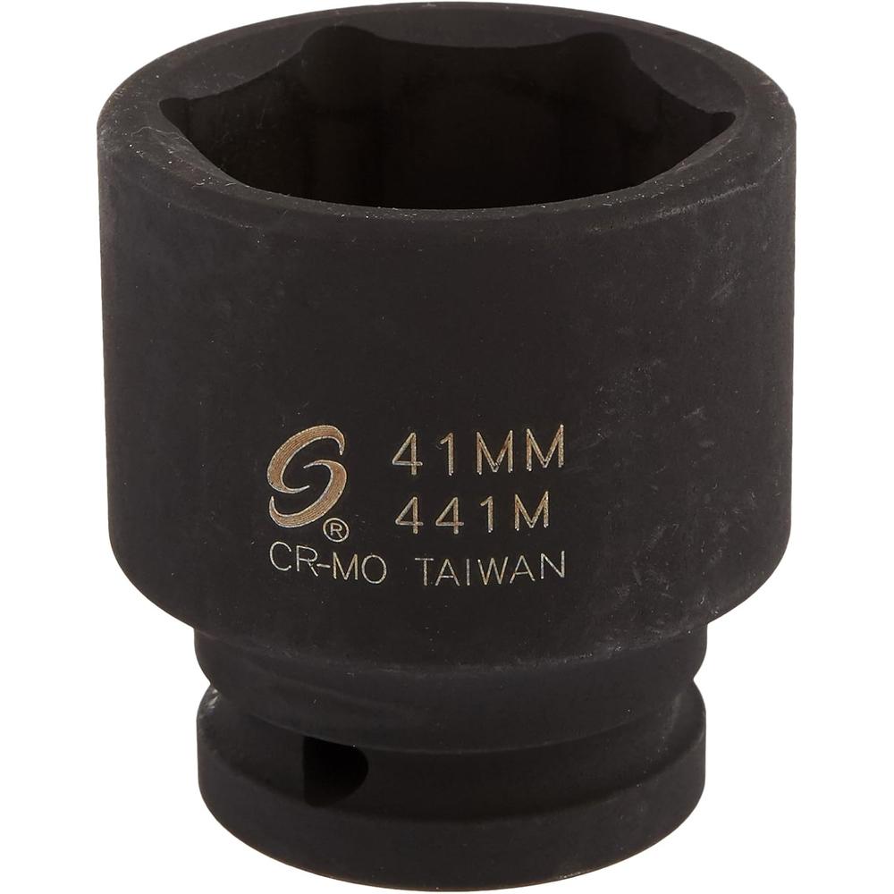 Sunex Tools 441M 3/4 in. Drive Standard 6 Point Metric Impact Socket, 41-mm