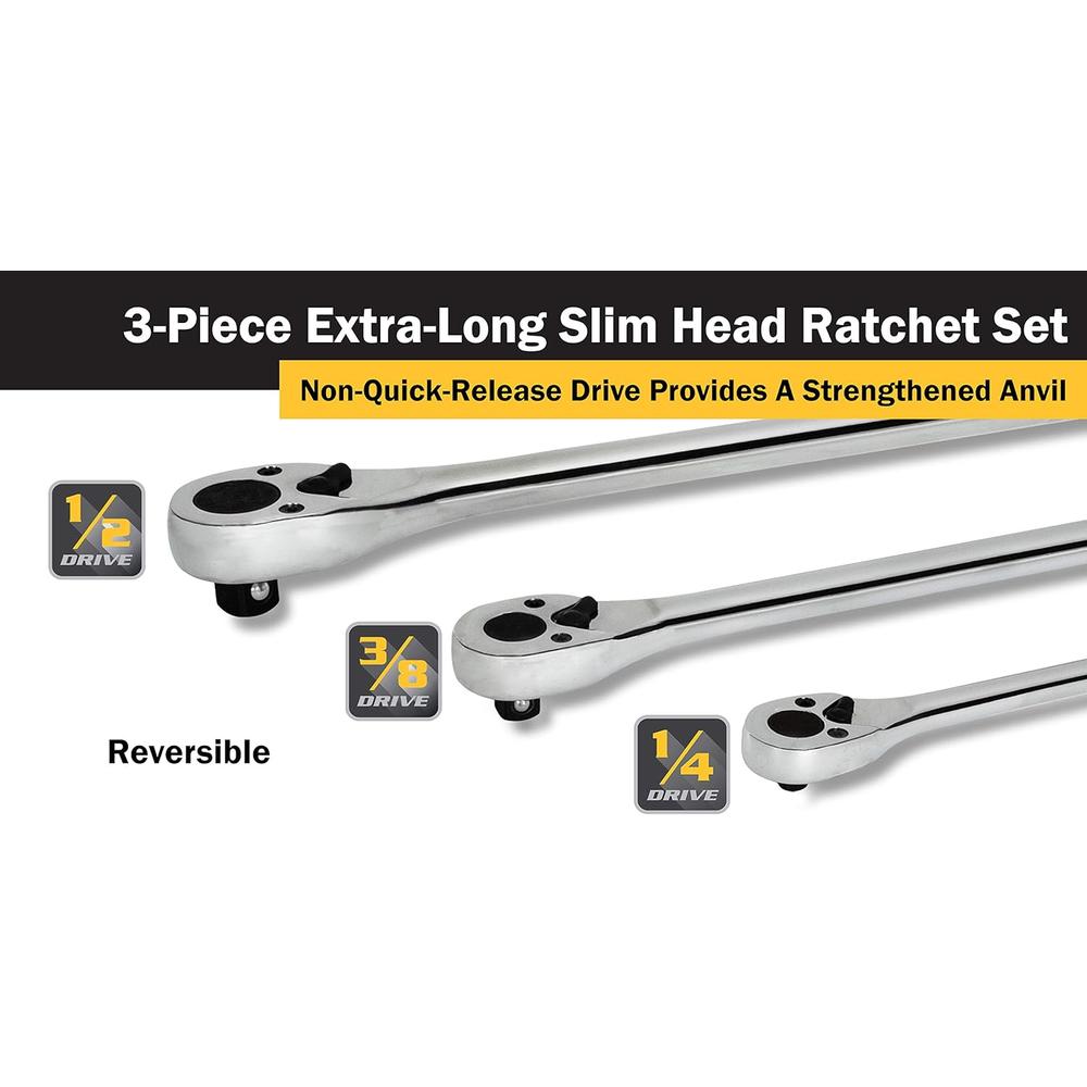 Titan Tools 11360 ENSEMBLE DE CLIQUETS XL À PROFIL BAS 3PC