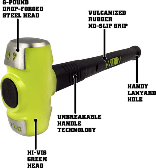 Wilton Tools 20616 B.A.S.H Sledge Hammer, 6 lb Head, 16" Handle