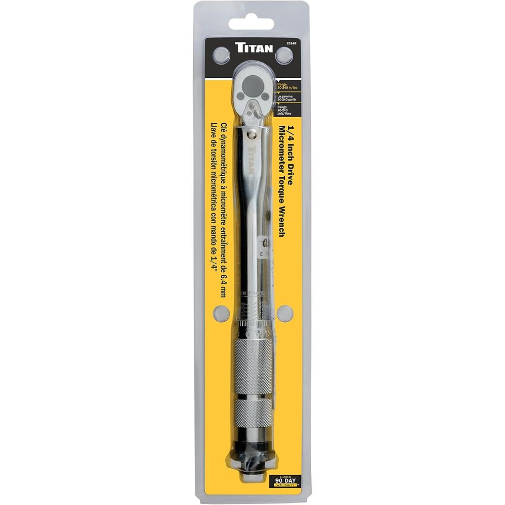 Titan Tools 23146 1/4 in. Drive Micrometer Torque Wrench