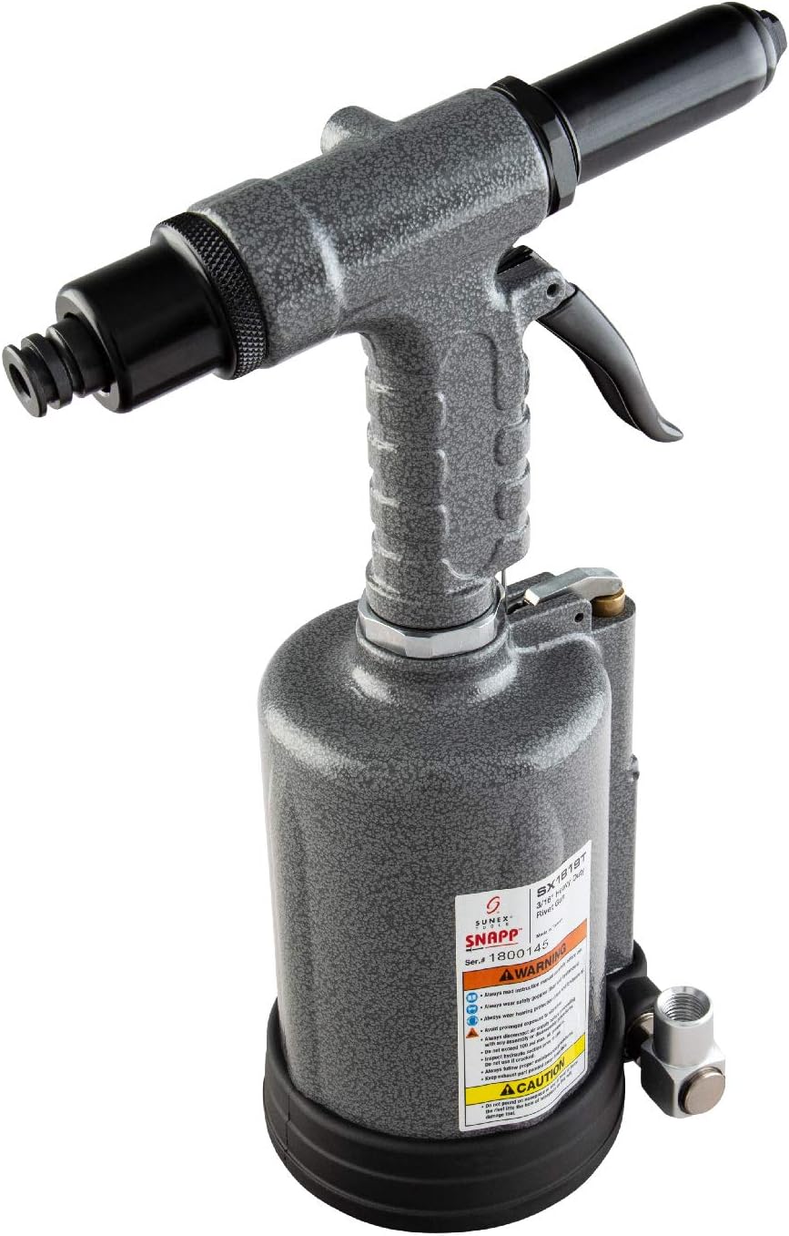 SX1819T Sunex 3/16 & ¼ Heavy Duty Rivet Gun. 3960 lbF. 90PSI