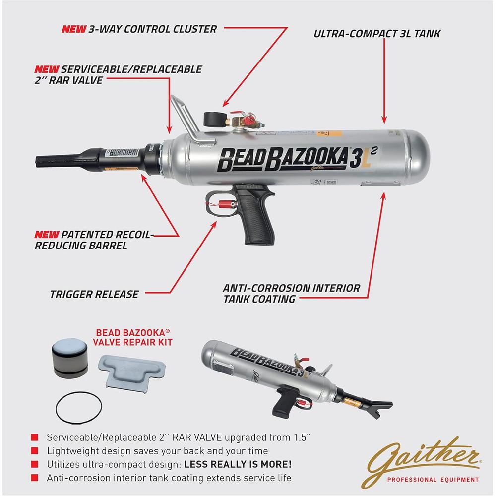 Gaither Tool Co., Inc. GBB3L2 3 Liter RAR Bead Bazooka